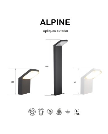 ALPINE * APLIQUE EXTERIOR BLANCO LED IP65 - 6W - 3000K